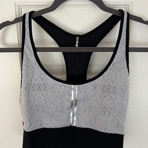 Ultracor Lace Print Nile Bra, XL, Black, Gray, Silver, NWT